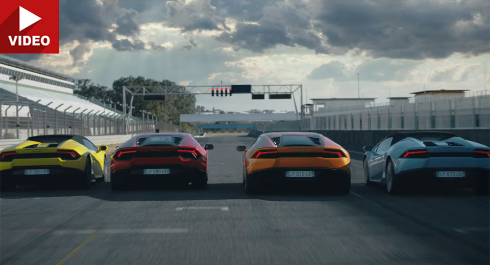  All Four Lamborghini Huracan Models Star In High-Octane Commercial