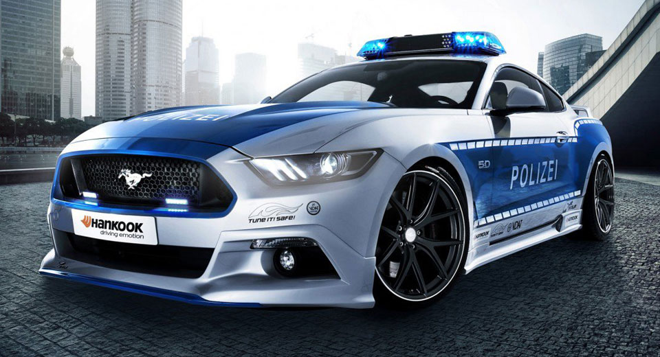  Ford Mustang Transformed Into A German Police Car At ESSEN