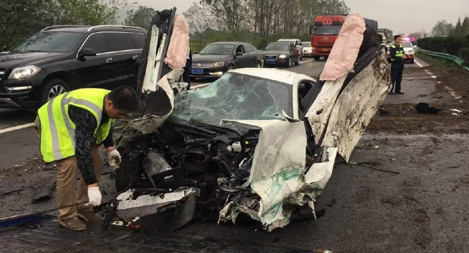 McLaren 570S Gets Totaled After Huge Crash In Shanghai