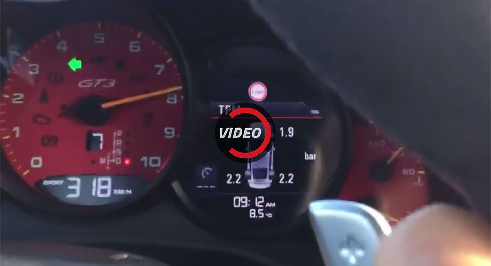 Porsche 911 GT3 Sails Towards 200mph On The Autobahn
