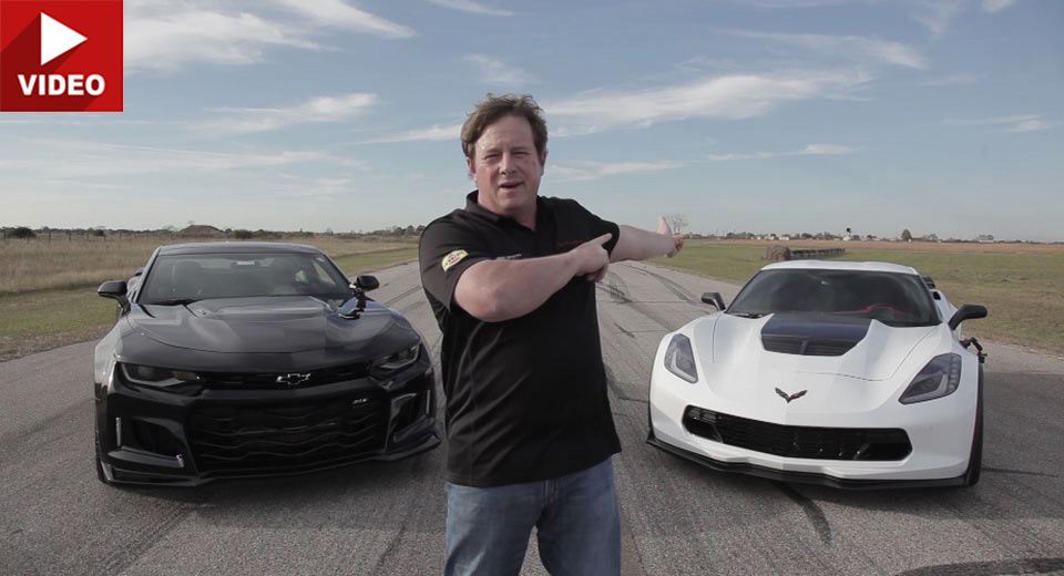  2017 Camaro ZL1 Hits Up Corvette Z06 For Straight Line Date