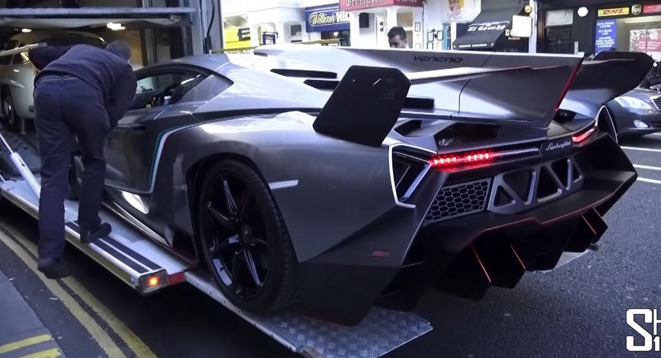  Ultra-Rare Lamborghini Veneno Lands In London To Scare Naughty Children [w/Video]