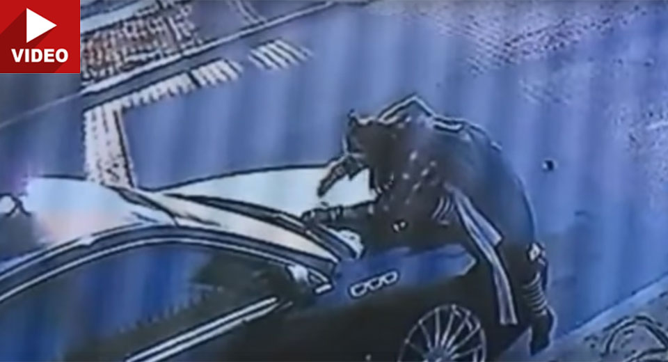 Woman Caught On CCTV Vandalizing Car For Six Hours In LA