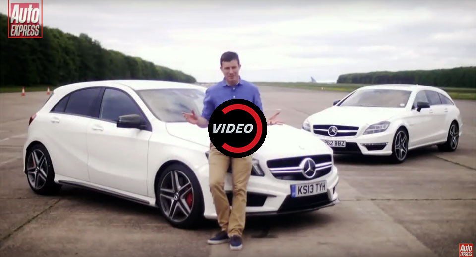  Mercedes-AMG A45 Vs CLS63 Drag Race Is Sibling Rivalry At Its Best
