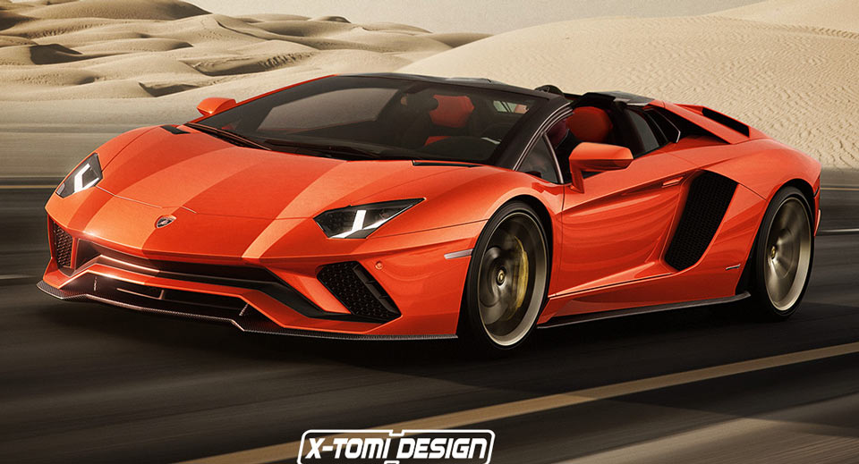  2018 Lamborghini Aventador S Virtually Lowers Its Roof In Roadster Guise