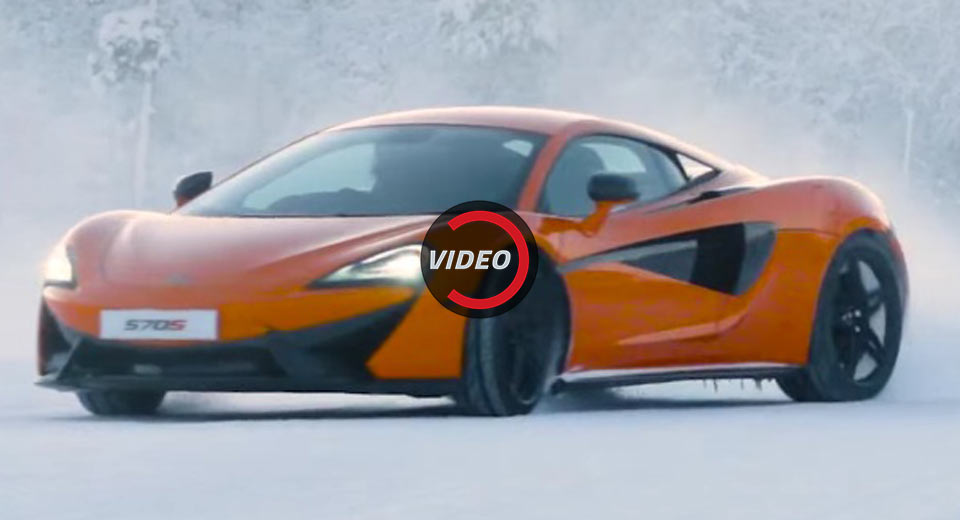 McLaren 570S Goes Ice Skating On Frozen Arctic Lake