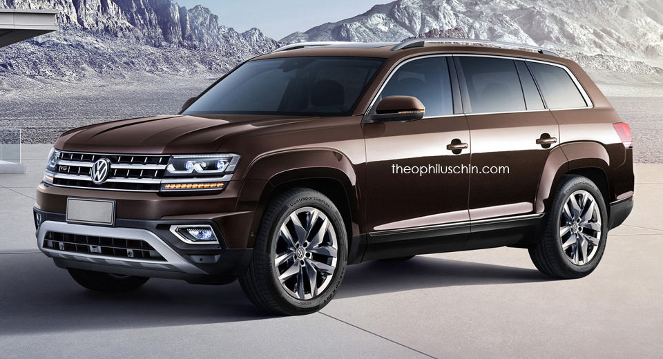  VW Atlas SUV Gets Rendered With Simplified Design