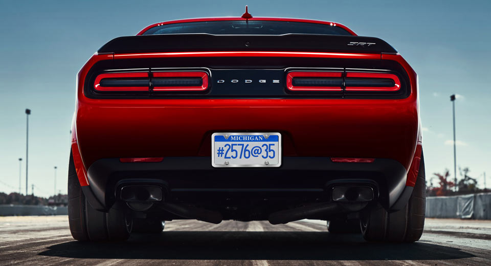  2018 Dodge Challenger SRT Demon Shows Its Wide Body And Standard Drag Radials [w/Video]