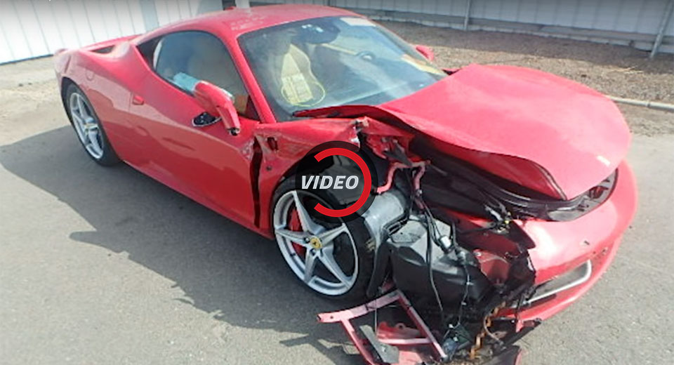 Watch An Overconfident Driver Crash A Rented Ferrari 458 Italia