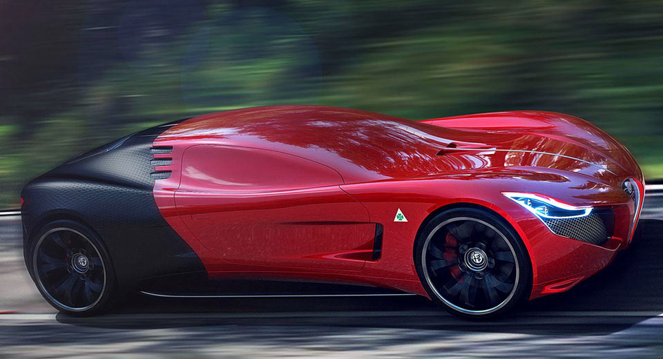  Alfa Romeo C18 Design Study Is A Futuristic 8C Competizione