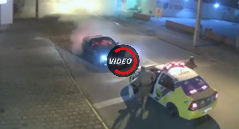 Brazilian Corvette Driver Pulls Some Donuts, Instant Karma Stops By To Say Hi