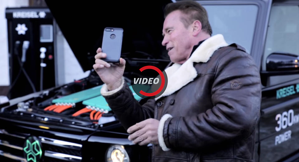  Arnold Schwarzenegger Is Back, With An All-Electric Mercedes G-Wagon
