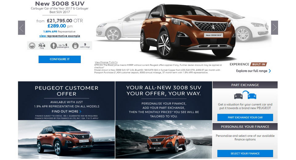 You Can Now Complete The Entire Process Of Buying A Peugeot Online