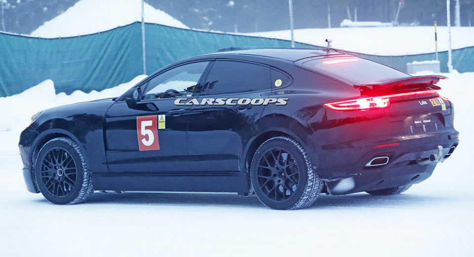 Porsche Testing Electrified Powertrain On Large Crossover Coupe-Like Mule