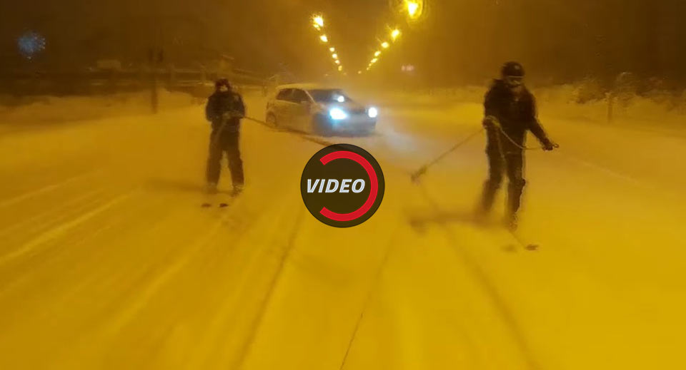  Romanians Combine Drifting With Skiing On Public Roads