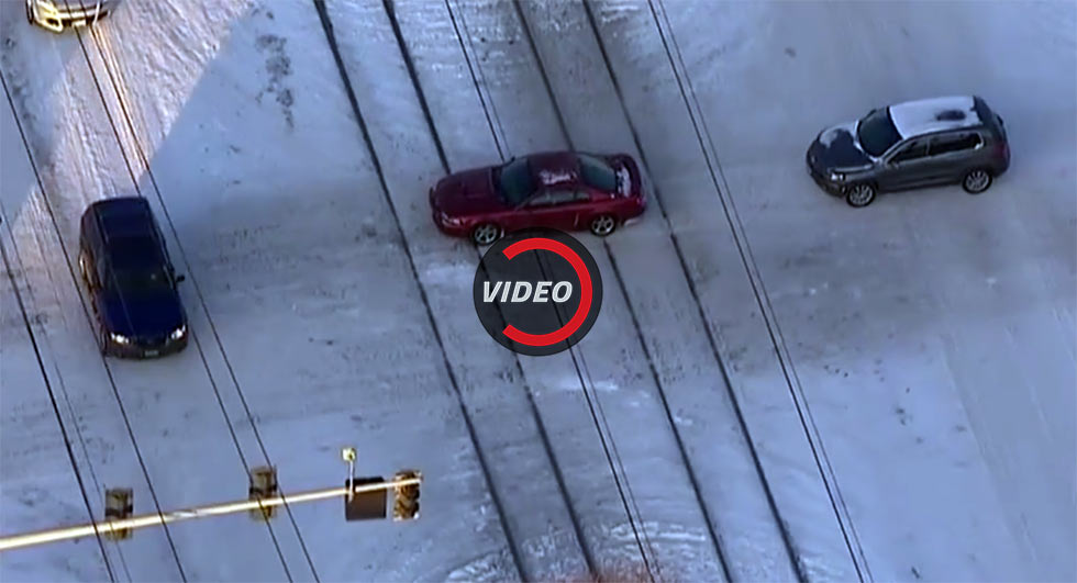 A Mustang Almost Caused A Train Crash, Was Pushed Away Seconds Before Locomotive Rolled Through