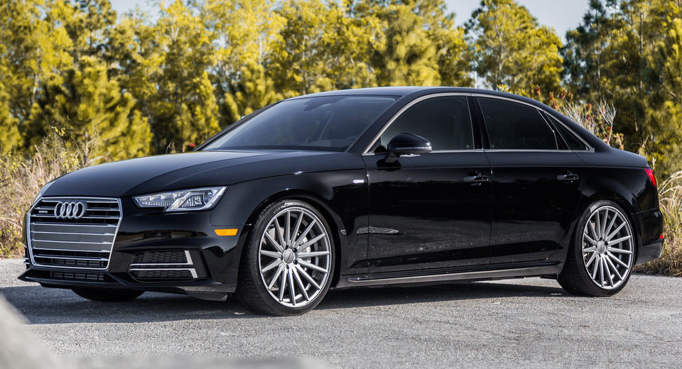  2017 Audi A4 Hunkers Down On 20″ Custom Wheels