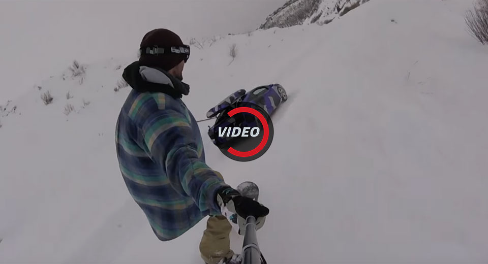 Skiing Behind A Lamborghini Gallardo Looks Stupidly Fun