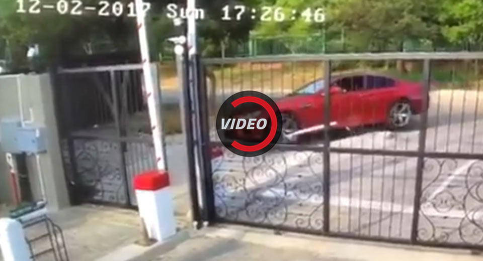 South African BMW M6 Skids Out Of Control Into A Concrete Wall