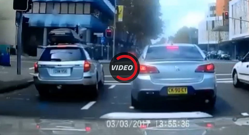 Watch: Driver Overtakes Unmarked Cop Car Using Left Turn-Only Lane