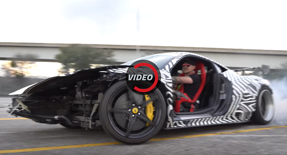  Watch: Wrecked Liberty Walk Ferrari 458 Italia Gets Its Drift On In Florida