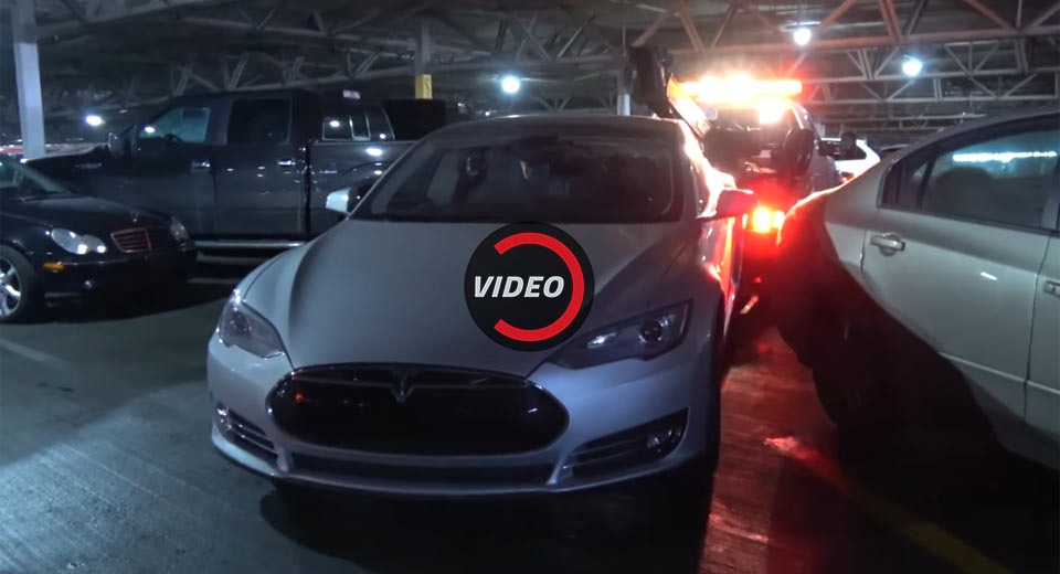 This Is What Happens When Your Tesla's Battery Dies Carscoops