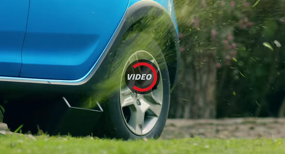  Weird Dacia Ads Show Sandero With Lawnmower, Built-In Shower Features