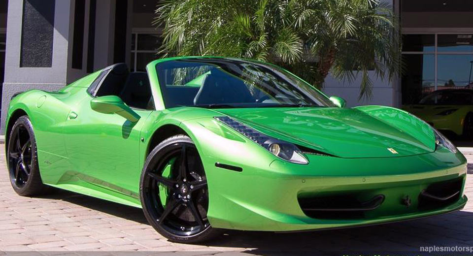  Someone Paid $27k To Have His Ferrari 488 Spider Painted This Shade Of Green [50 Pics]