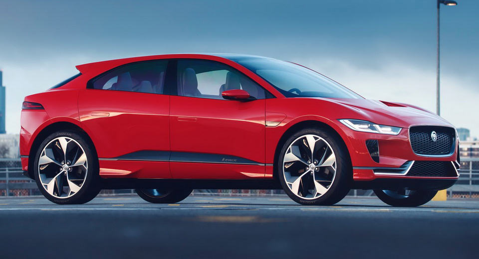 Jaguar’s Tesla Model X-Rivalling I-PACE Electric Crossover Concept Wears Red For Geneva
