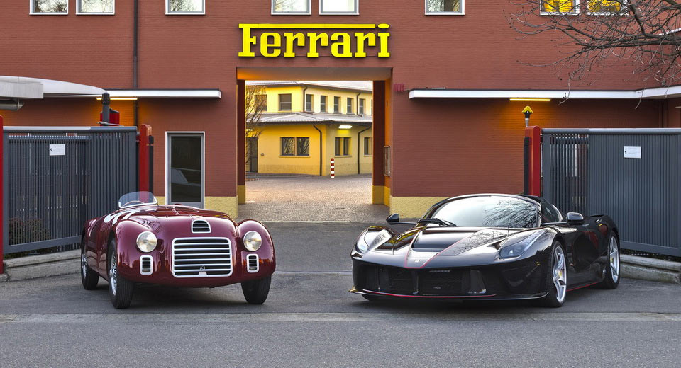  As Ferrari Turns 70, Original 125 S Meets LaFerrari Aperta At The Factory Gates