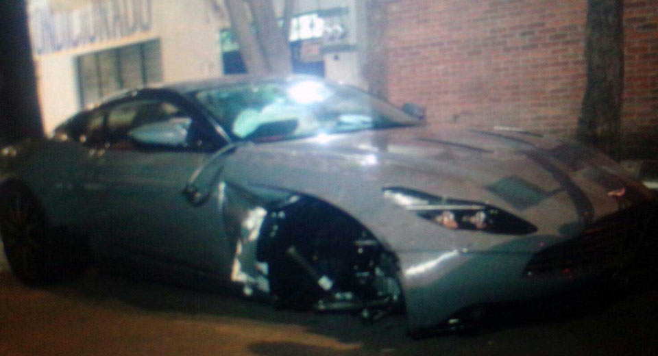  Brand New Aston Martin DB11 Wrecked In Mexican Crash