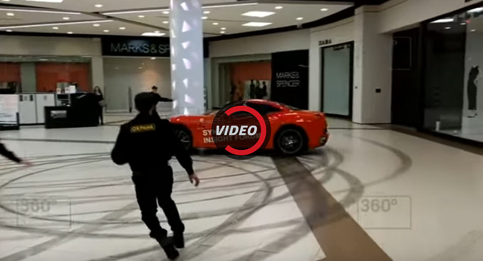  Russian Mayor Hoons Ferrari California Through Moscow Mall