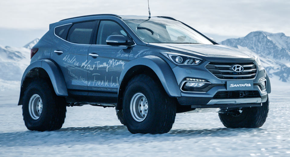  Souped-Up Hyundai Santa Fe Drives Across Antarctica
