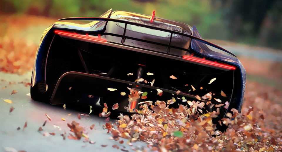 Spanish Designer Dreams Up Futuristic Tesla Supercar