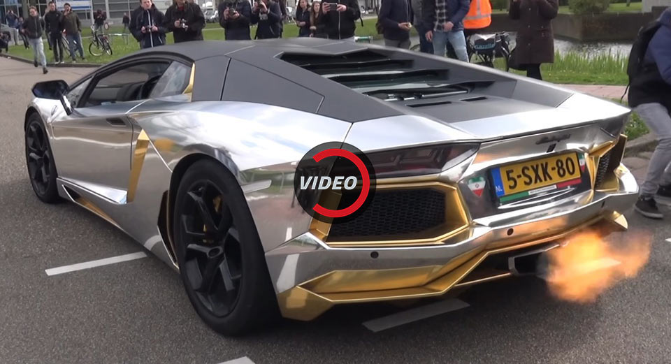  Chrome-Wrapped Lamborghini Aventador With Capristo Exhaust Puts On A Show