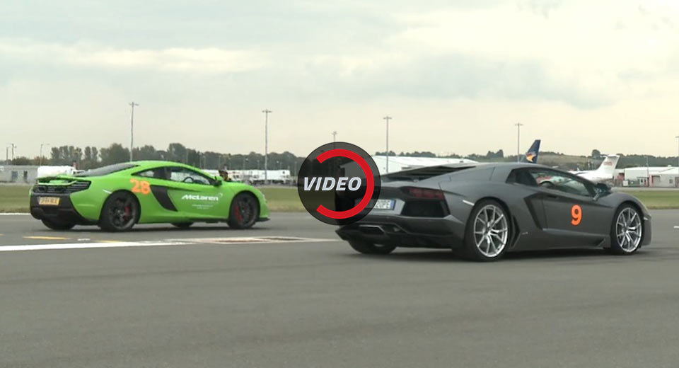  McLaren 650S And Lamborghini Aventador Meet For A Good ‘Ol Drag Race