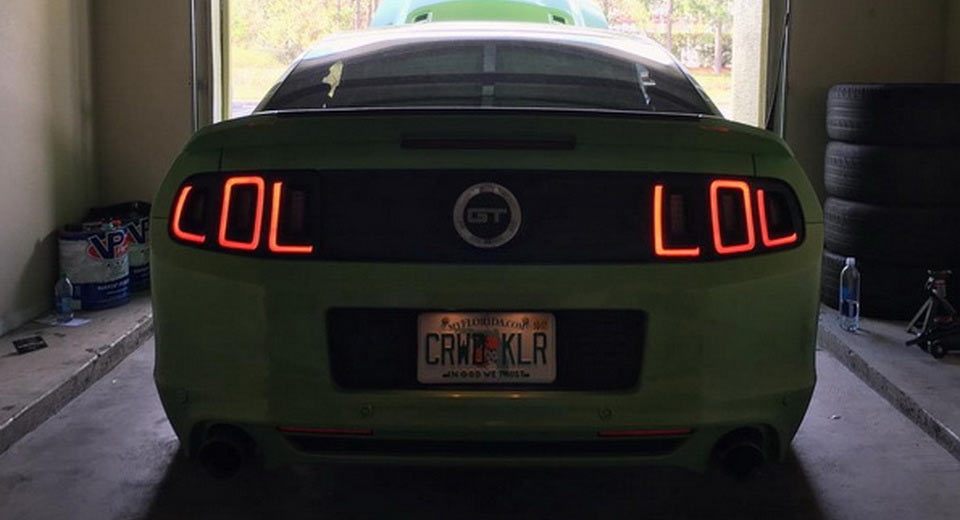  #CRWD KLR: This Mustang Owner Is Not Without A Sense Of Dark Humor