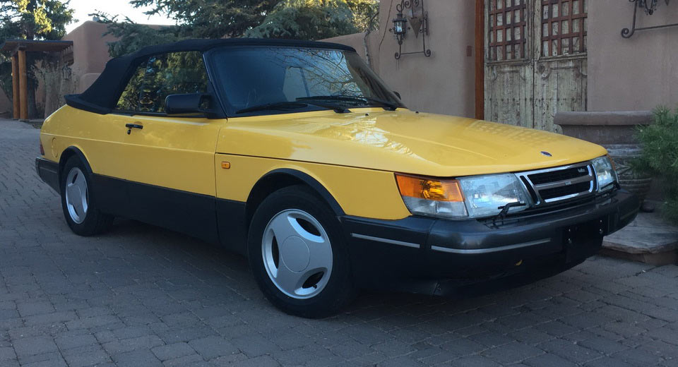 A Yellow 1991 Saab 900 SE Turbo Cabrio With A 5sp Manual Might Make Your Day