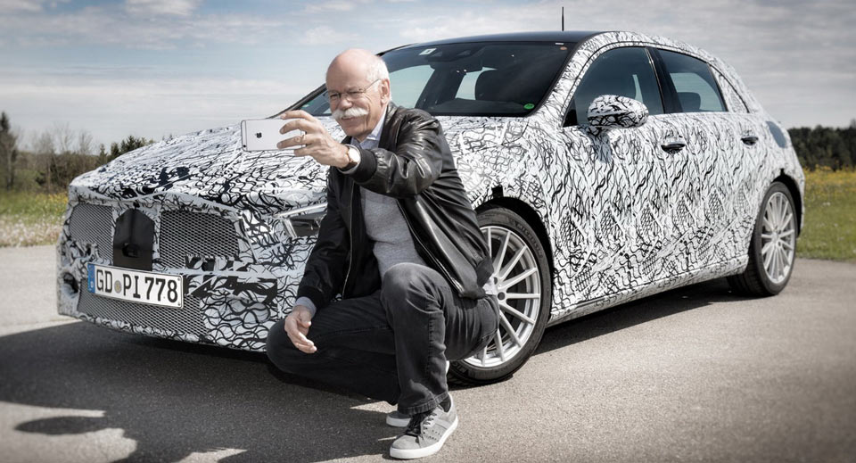  Dieter Zetsche Poses Next To New Mercedes A-Class, Calls It Special