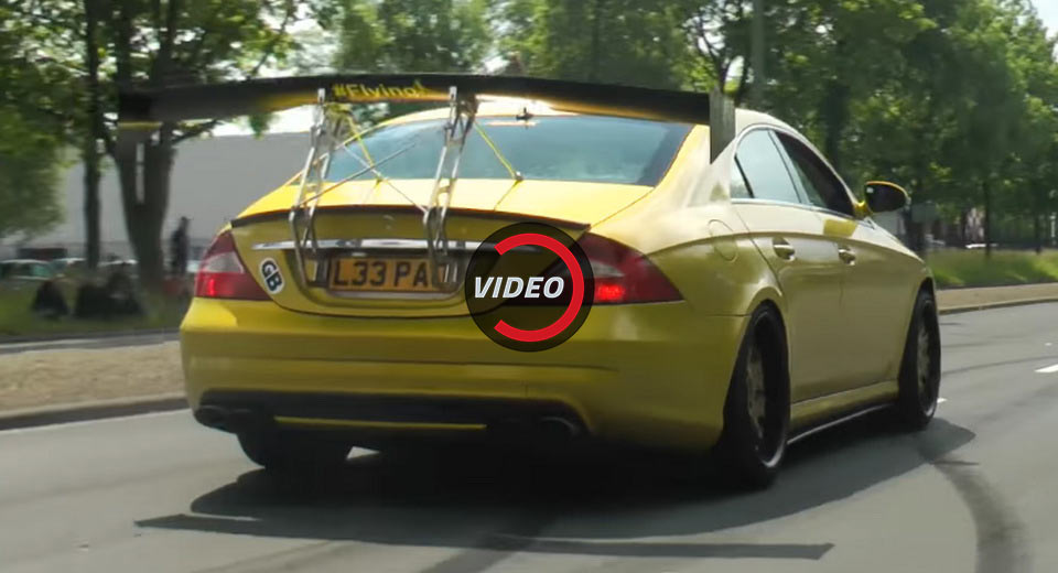  Monster Wing On Mercedes CLS 55 AMG Might Be Visible From Space