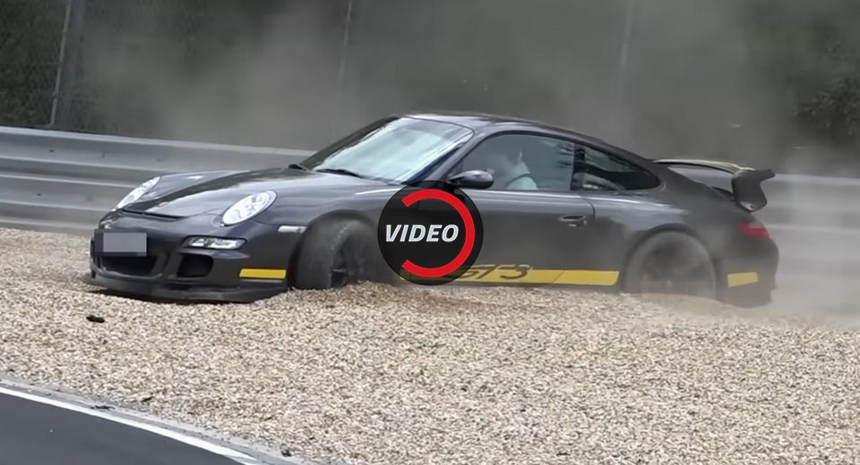 Porsche 911 GT3 Driver Overreacts, But Is Saved By Run-Off Area