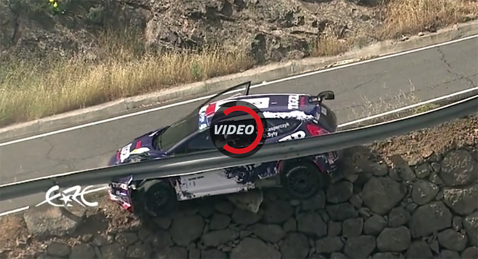  Sturdy Guardrail Saves Rally Car From Tumbling Down Mountain