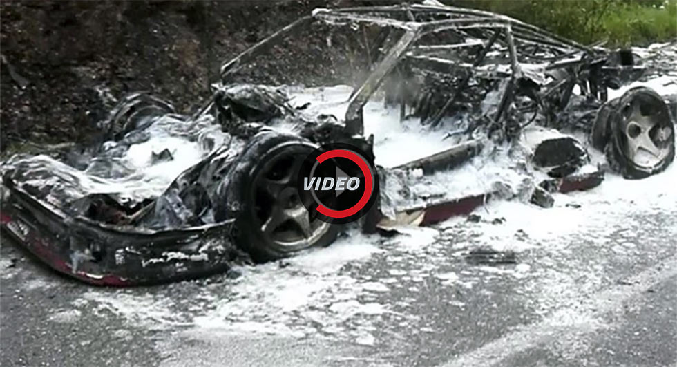  Extremely Rare Ferrari F40 Prototype Burned Down In Italy