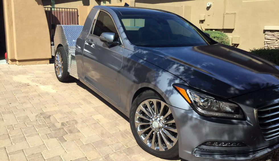 Genesis V8 Pickup Truck Conversion Doesn’t Bond Well With Korean Brand’s Luxury Image