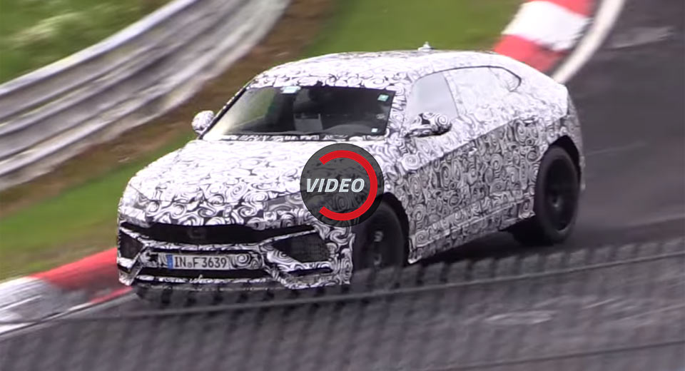  Lamborghini Hustles Urus Prototype Around The Green Hell