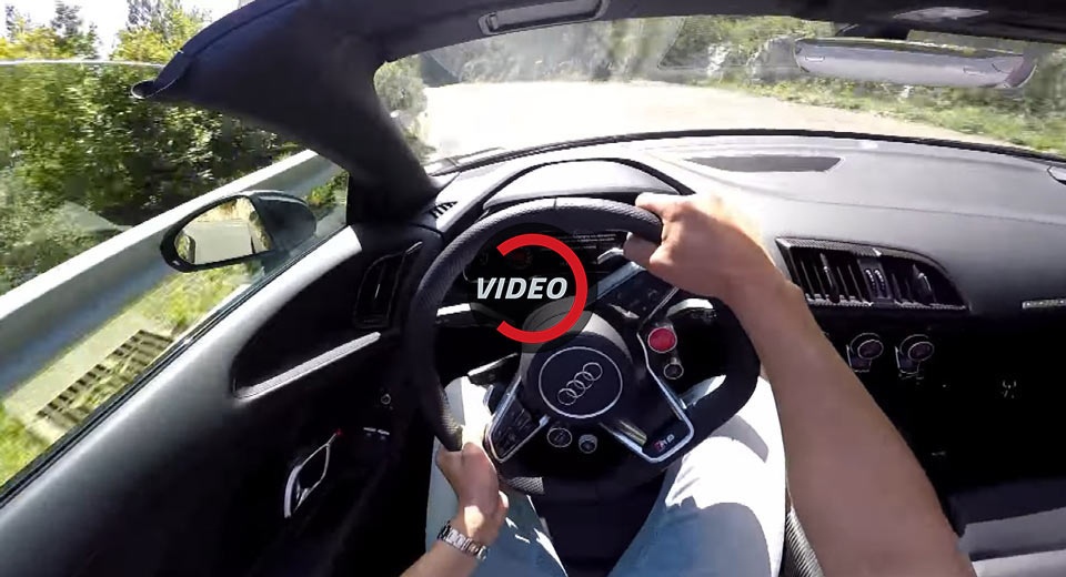  Audi R8 V10 Spyder Driven POV-Style On Winding Roads