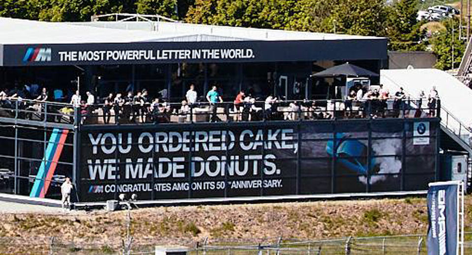 BMW ///Made Donuts For Mercedes-AMG’s 50th Birthday