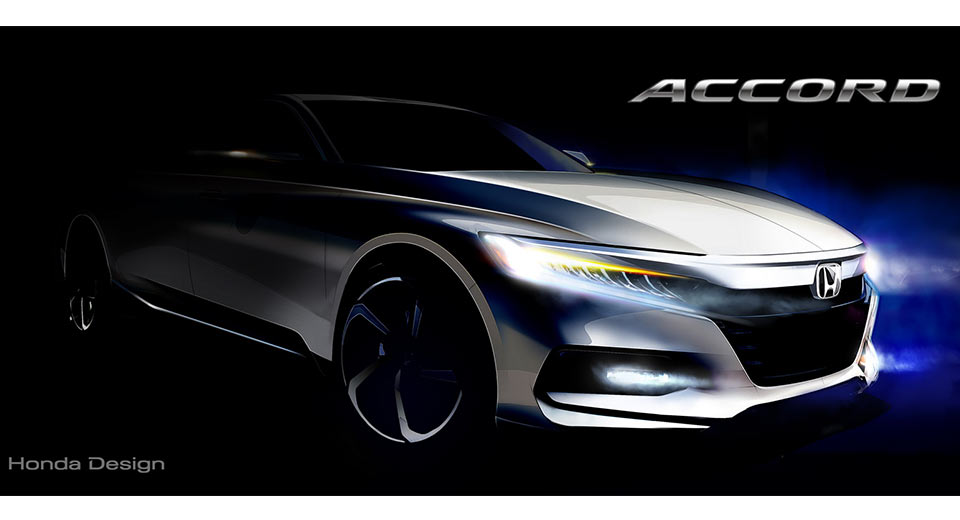 Honda Teases 2018 Accord With A Sketch Ahead Of July 14 Debut