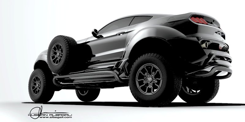 This Custom Ford Mustang Convertible Off-Roader Was Built On A Dodge Ram For A Sheikh