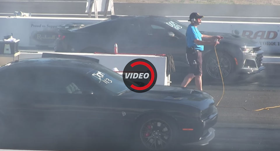Chevy Camaro ZL1 And Dodge Challenger Hellcat Go Toe To Toe